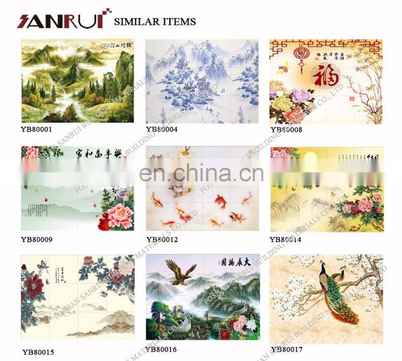 Chinese style decorative wall tile scenery design 3d ceramic tiles