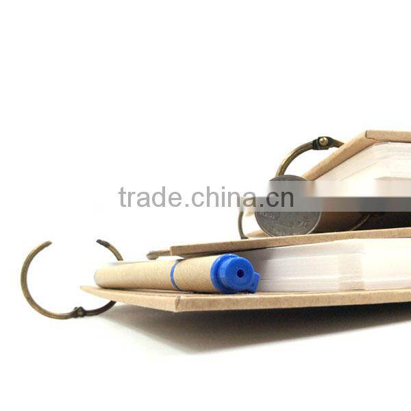 Hardcover notepad A4 A5 A6 pads with big spiral notebook writing pad with elastic ribbon