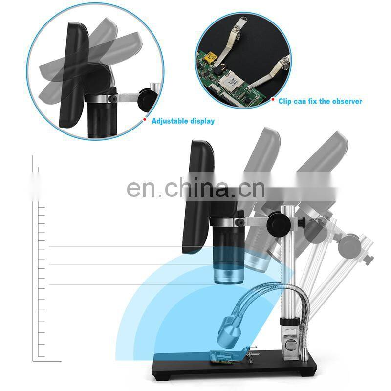 AD206 Adjustable 7" Display 2MP 8 LEDs 200X Andonstar Digital Microscope
