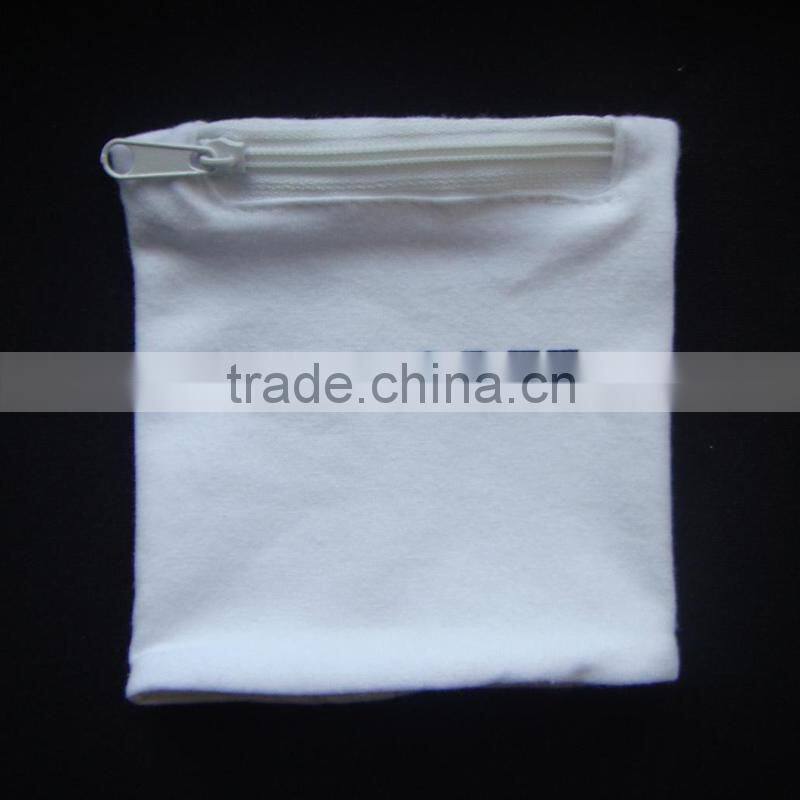 Cotton wristband pedometer with zipper