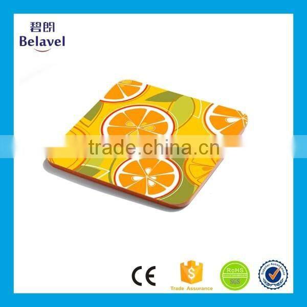 High quality cork drinking coaster printed custom MDF cork coaster