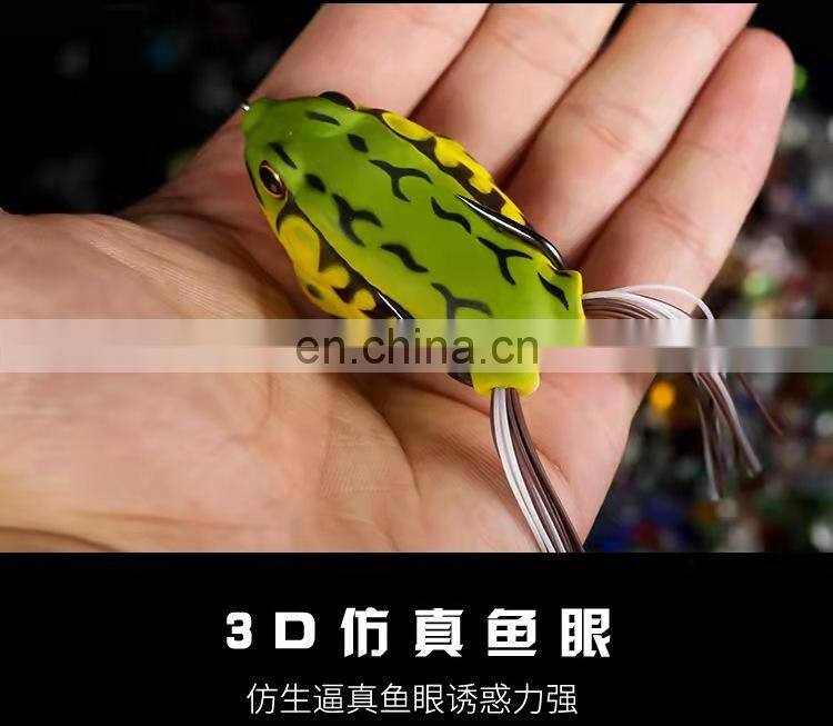 Byloo Artificial handmade frog lure weedless minnow fishing lures