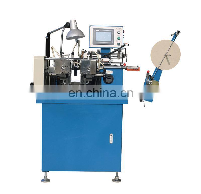 US4000D computer Automatic hot & cold garment polyester satin cutting and folding machine, textile fabric wash care label cutter