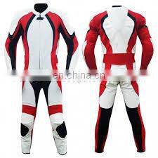Wholesale Custom Men Motorbike suit Made of Genuine Leather Motorbike suit