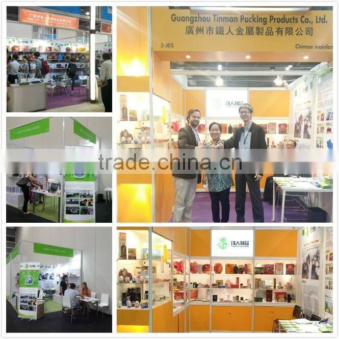 perfume custom tin box with clear window