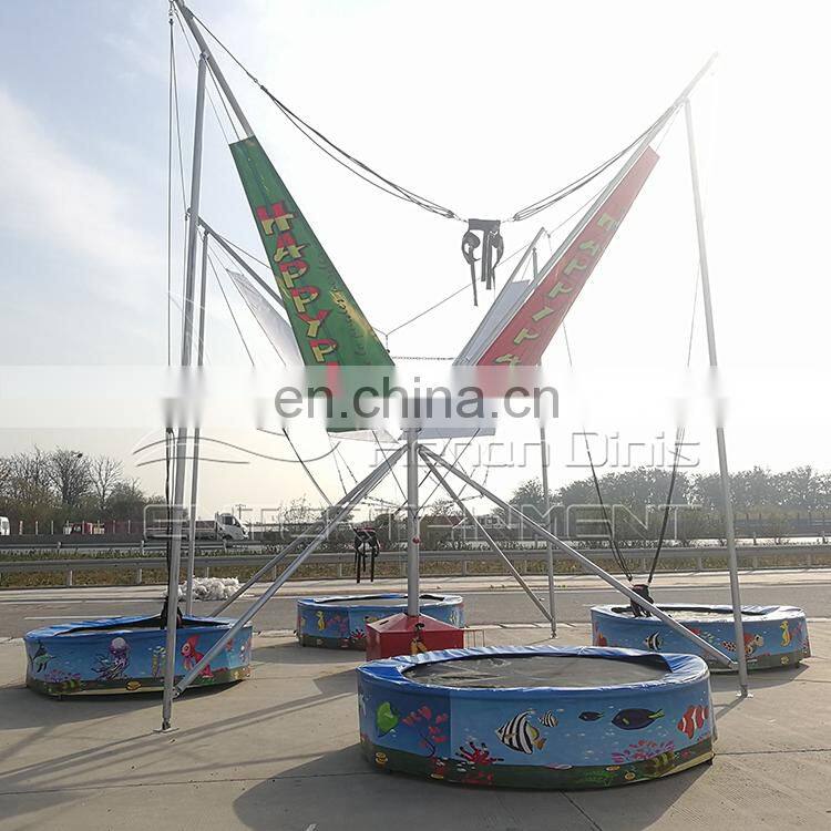 4 non-inflatable bungee trampoline adults and child bungee trampoline for sale