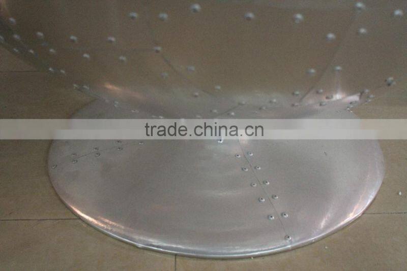 replica relaxing fiberglass material fabric/PU Eero Aarnio chair ,high density foam Eero chair with Aluminum alloy epidermis