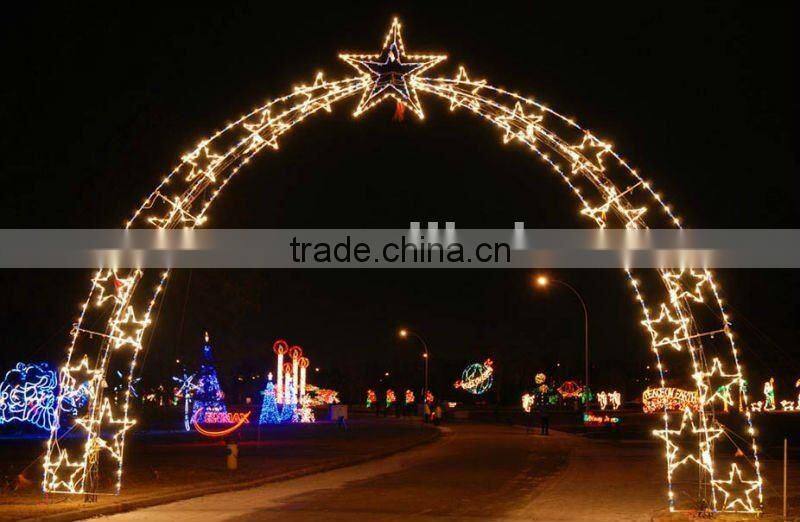 Outdoor Street arch led light decoration christmas motif lights