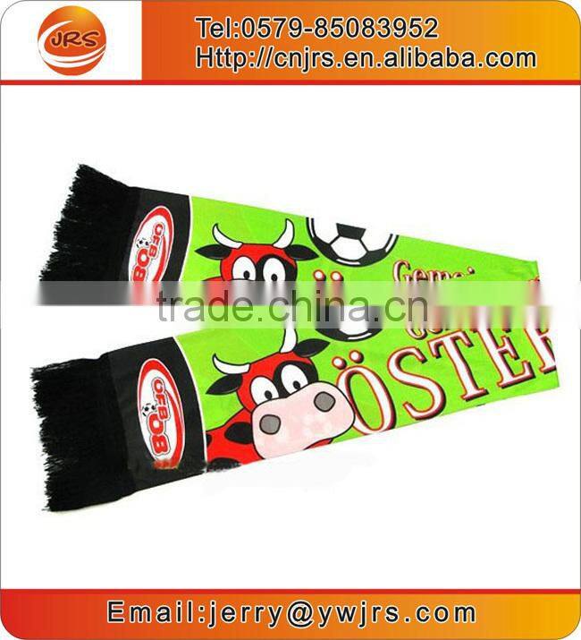 China factory wholesale world cup satin football scarf/digital printing scarf