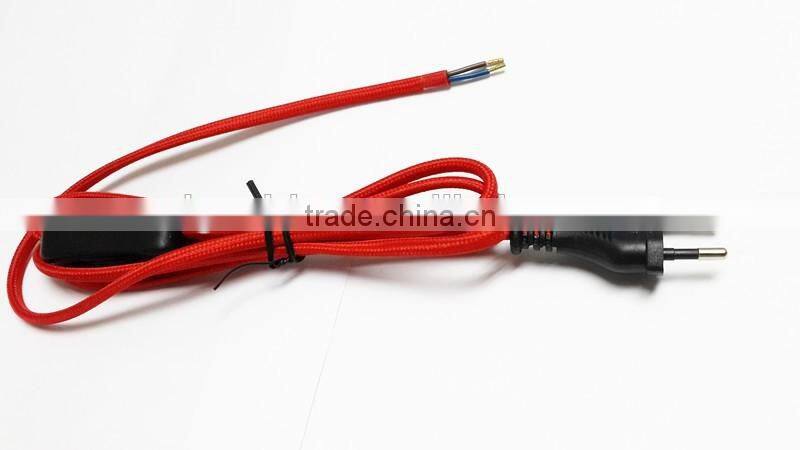 White textile cordset with 304 inline swutch