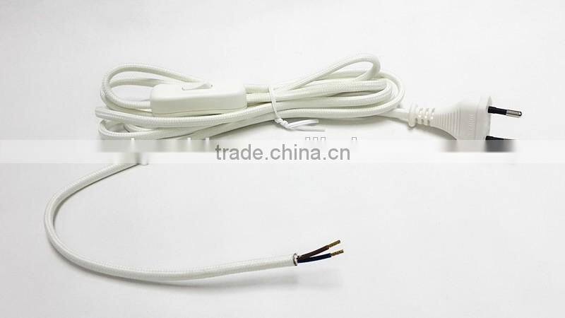 White textile cordset with 304 inline swutch