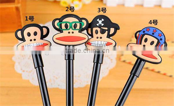 Office Supply Cute Cartoon Black Gel Pen For Kids Stationery