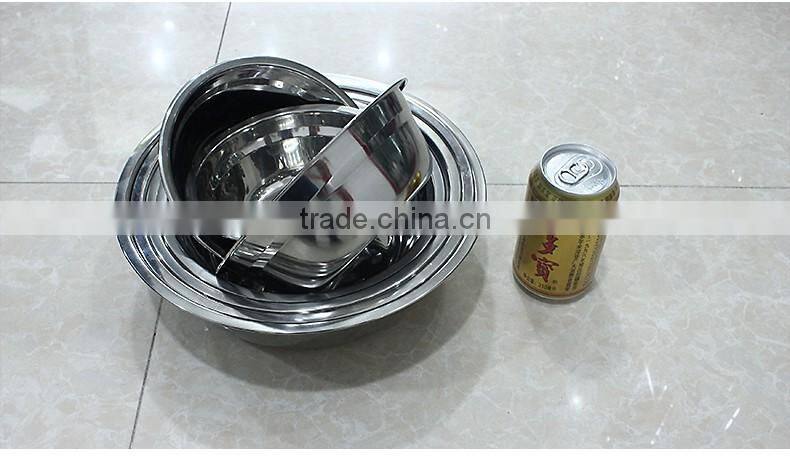 Non magnetic kitchen accessories stainless steel mixing bowl set serving bowl set from chaoan caitang
