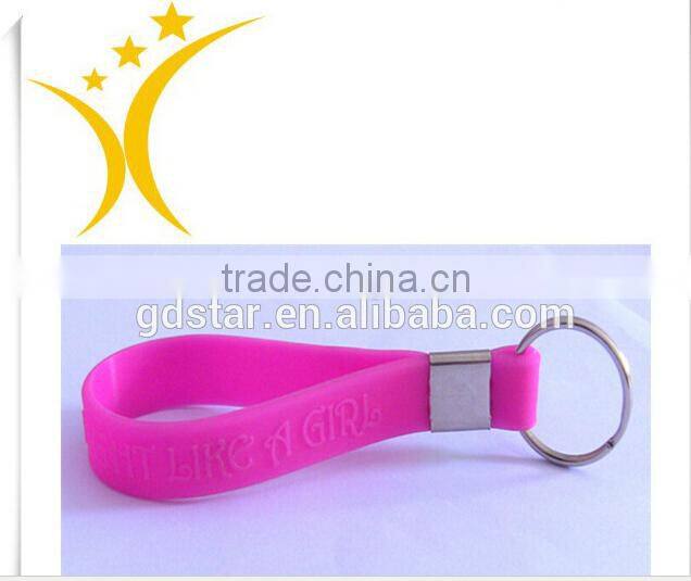 New product promotion silicone custom silicone keychain