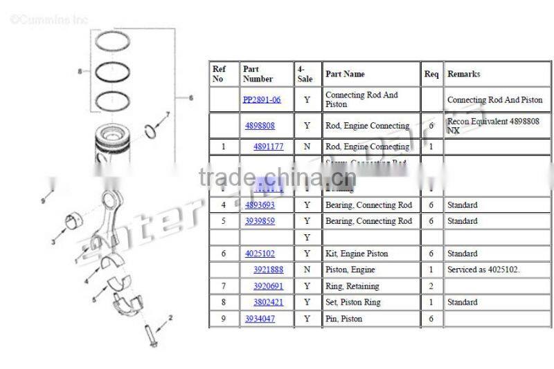 4025102 3920691 Piston Kit