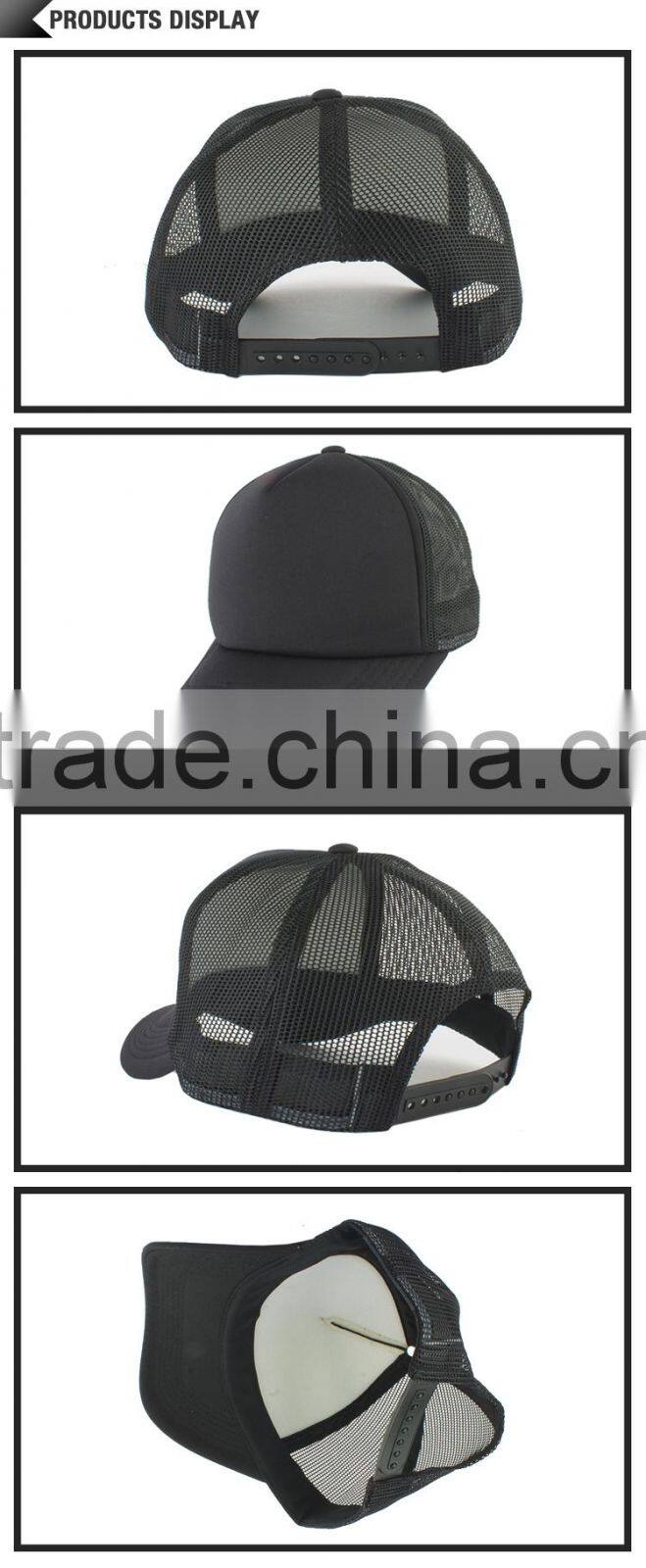 Guangzhou Guangjia 5 panel unisex customized cheap promotional polyester plain mesh sport cap