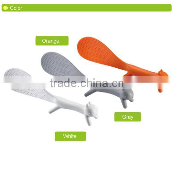 D585 Cute Cooking Tool Squirrels PP Plastic Rice Spoon Kitchen Accessories