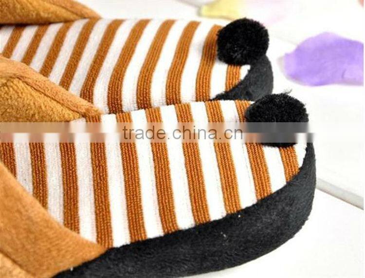 New lovely cute winter warm soft high quality oem hangzhou useful home indoor animal slippers