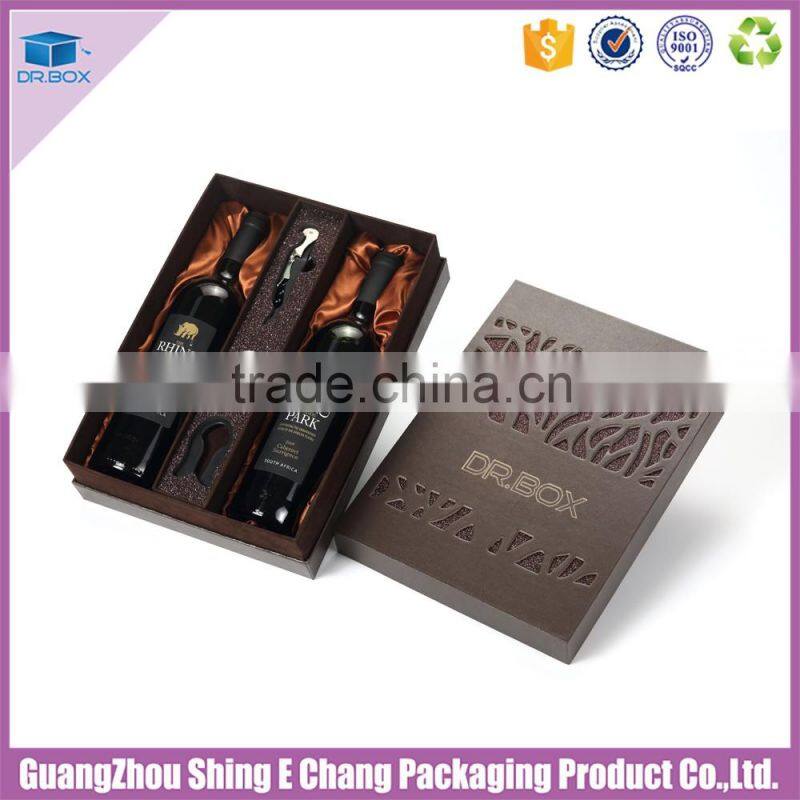 Customized wholesale elegant hand made unfinished wooden wine box