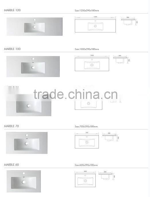 Best seller rectangular above counter acrylic sink