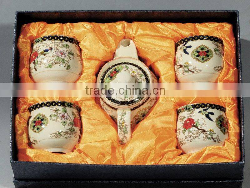 Hot sell ceramic tea pot set with various patterns