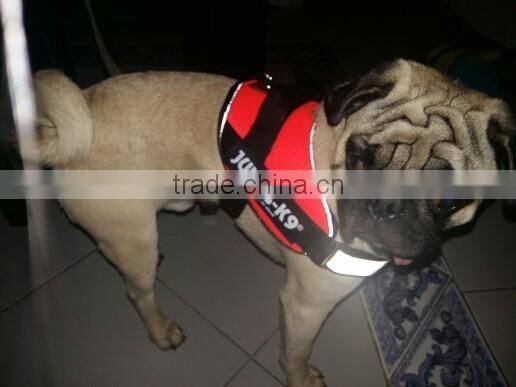 high quality cotton K9 nylon reflective pet K9 dog harness fashion large dog collar vest 4 colors
