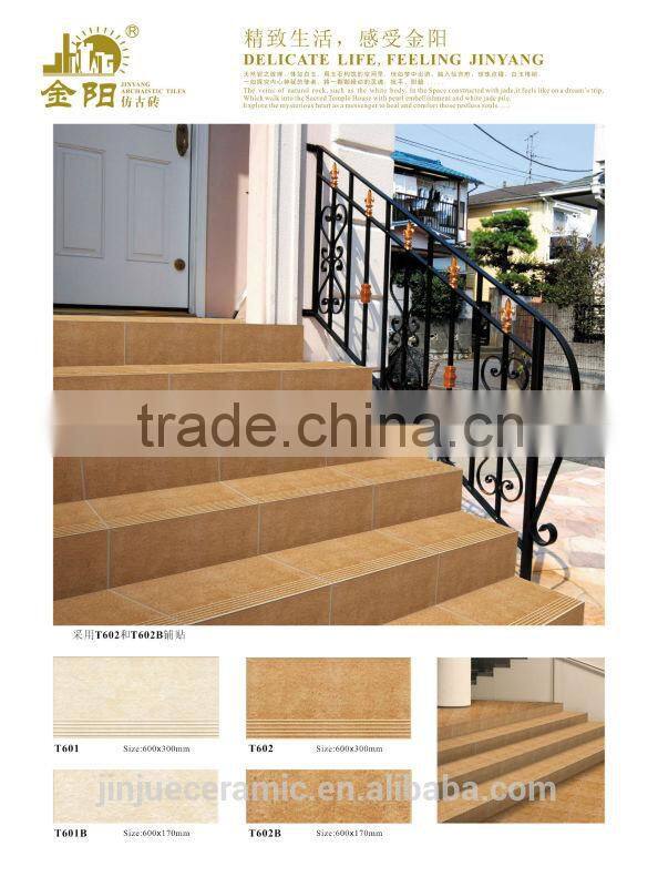 Back Fire Exits Wear-Resistant Rustic Stair Tile