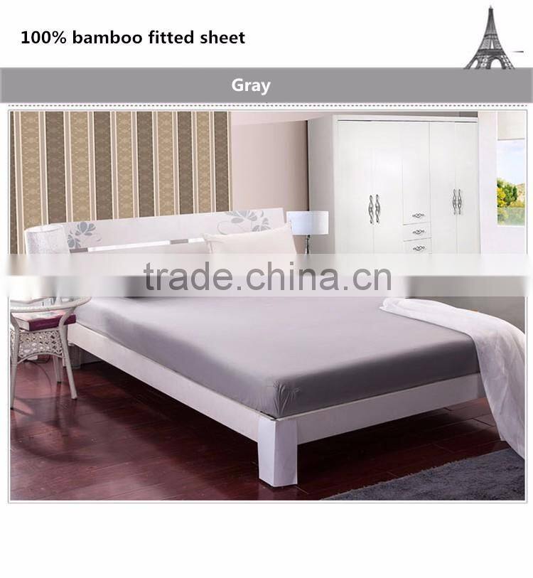 Cool 100% BambooFitted Sheet Seamless Elastic Rubber Bed Sheet