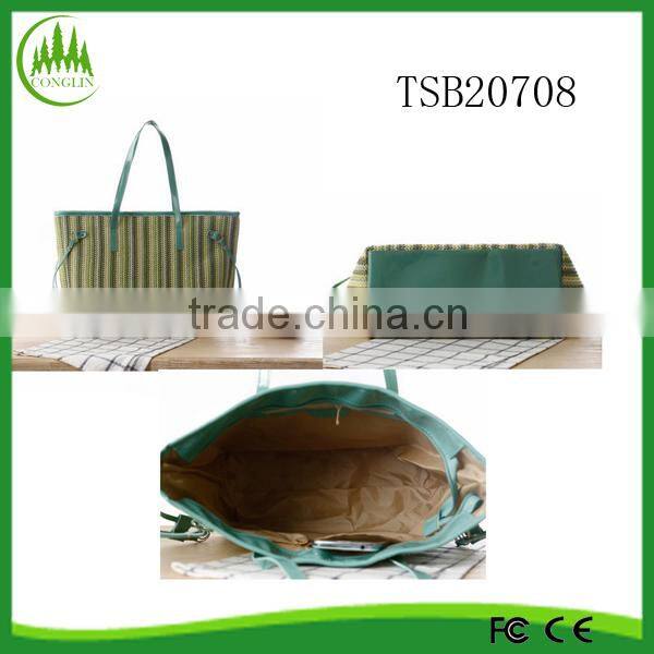 New Lady Straw Bags Woven Vintage Purse Large Shoulder Bag Women Summer Handbag Beach Bag