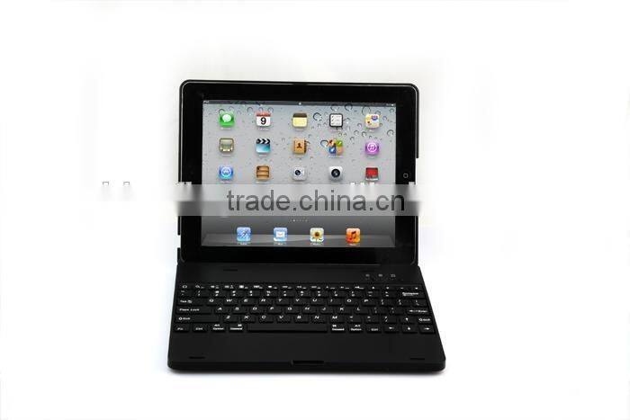 Clamshell wireless Bluetooth keyboard case for iPad234 with 4000mah battery,rechargable folio calmshell Bluetooth keyboard
