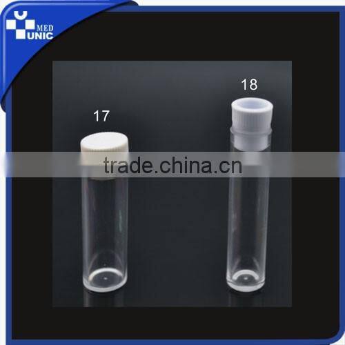 Flat Bottom Plastic Test Tube with Cap