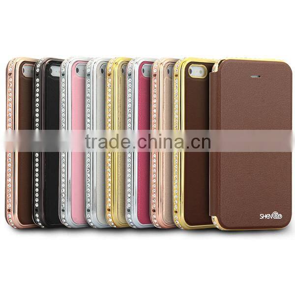 Shengo Unique PU Leather Dot View Phone Case for iPhone 5