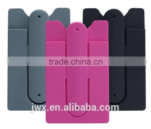 Promotion gift custom logo 3M adhesive sticky silicone phone card holder