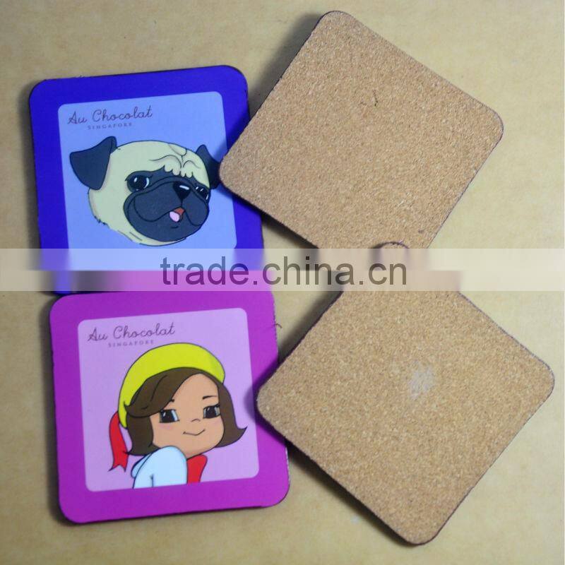 2015 Best selling sublimation wooden coaster