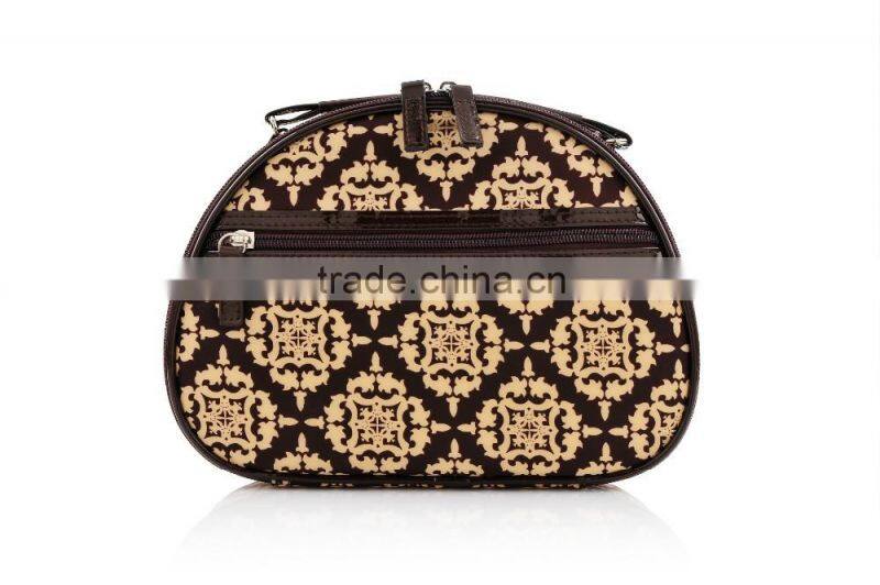 China makeup bags with handle vintage cosmetic bag round makeup box