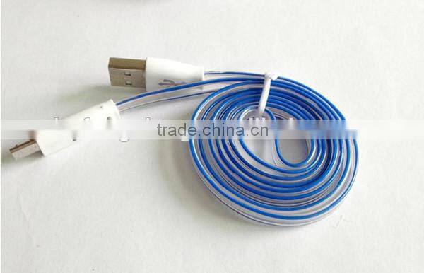 Wholesale tangle-free light up usb charging charger cable for iphone