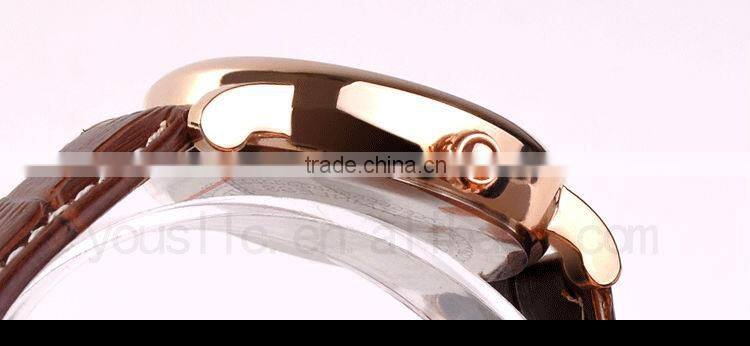 Newest Leather Strap Men Wrist Watch Gift KING SILIVER