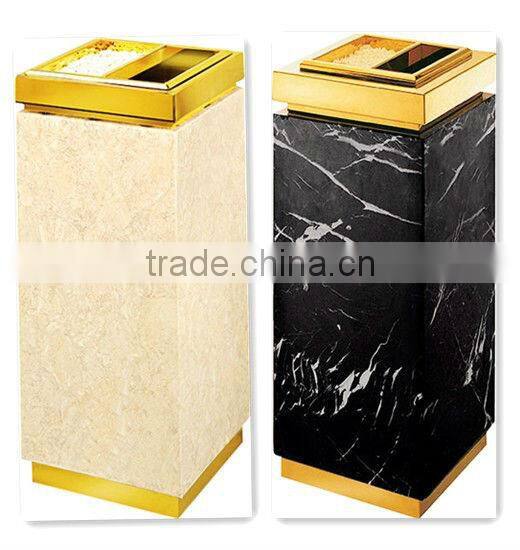 Indoor square ground stand dustbin with ash barrel