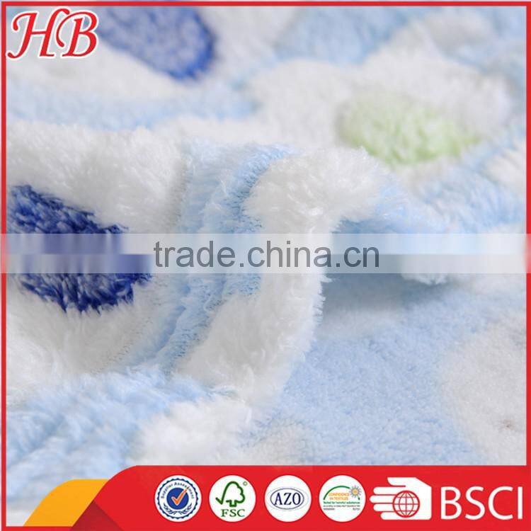 unique jacquard coral fleece baby blanket