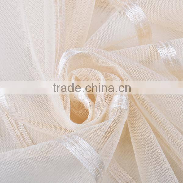 China lace net bottom needle line embroidery fabric design for girl dress