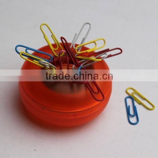 Tomato Doughnut Shaped Paper Clip Dispenser Holder