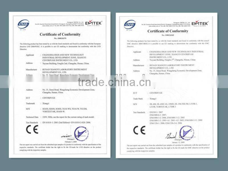 H1650 High Speed Benchtop Refrigerator Switch Centrifuge