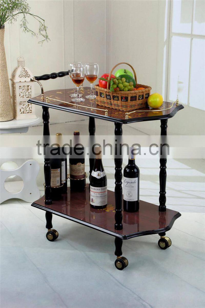 New designed wooden hotel/restaurant dining room service trolley