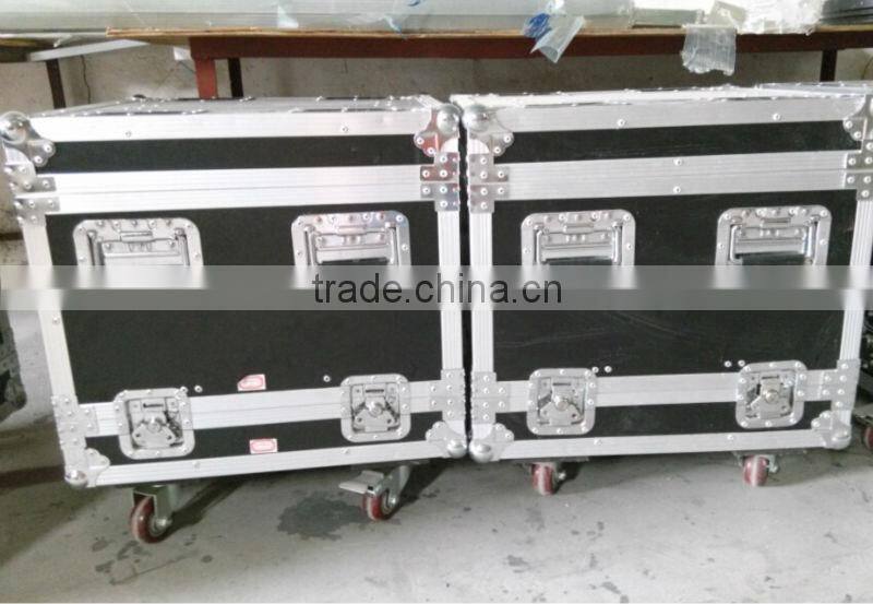 High quality aluminum moving head flycase with wheels