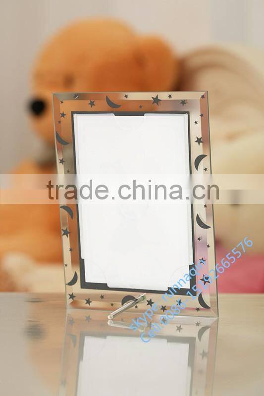 Custom crystal glass photo frame wholesale glass picture frames