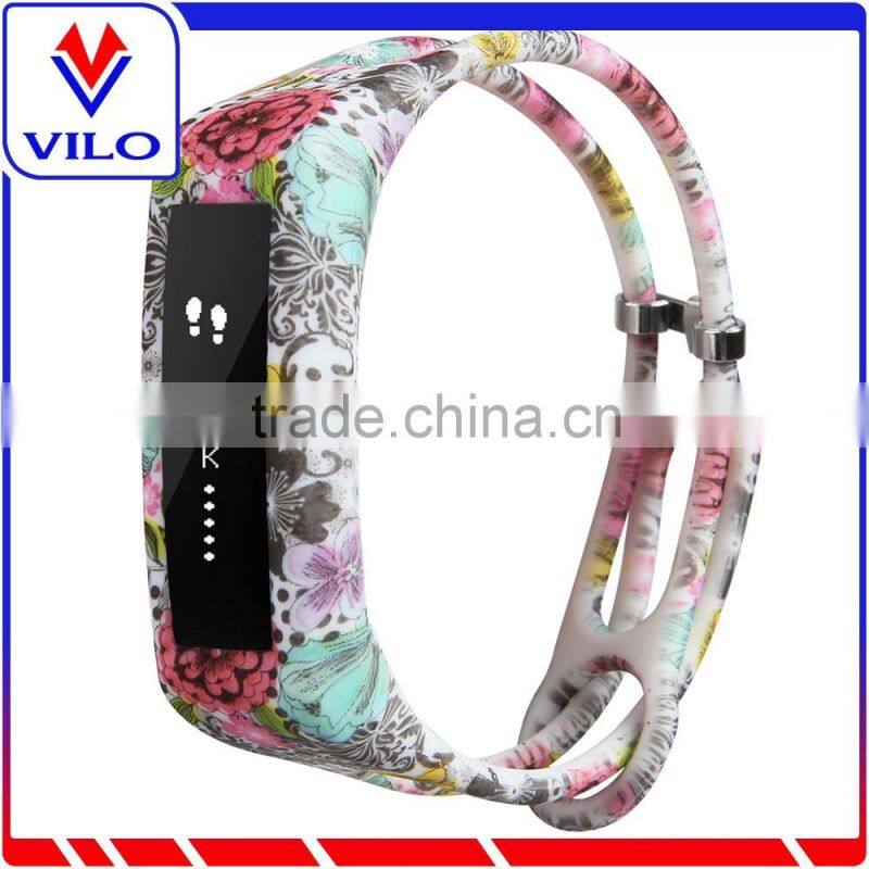 2016 Ajustable Replacement Band For Fitbit Alta, Colorful Pattern Silicone Watch Strap For Fitbit Alta Rubber Wrist Band