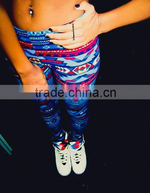 2015 custom colorful printed spandex galaxy sexy leggings for women