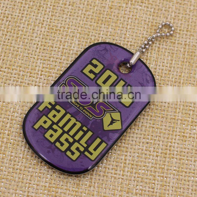 Custom printing aluminum military dog tag with chain