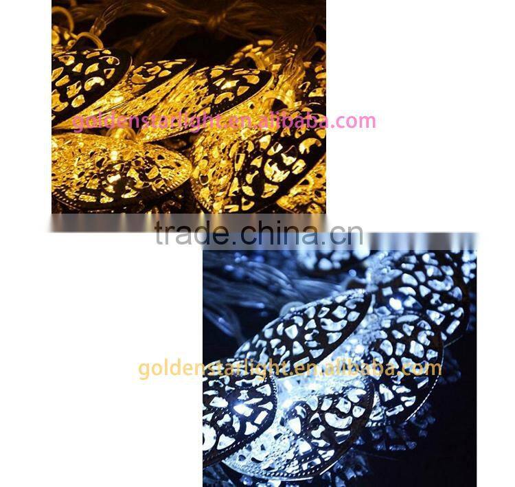 Outdoor Christmas Holiday Lamp Fairy Heart Led Solar Powered String Lights