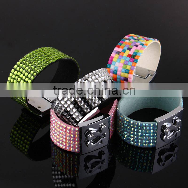 MBRL33 Hot Selling hollow out wintersweet knitting winding rope cross bracelet